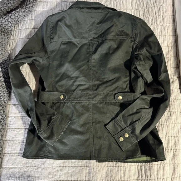 J.Crew Utility Field Jacket – Olive Green – gold accents Size Medium - Picture 4 of 4